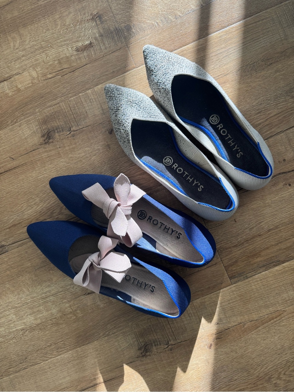 ROTHYS silver sparkle ballet flats 🥿 sz 9.5